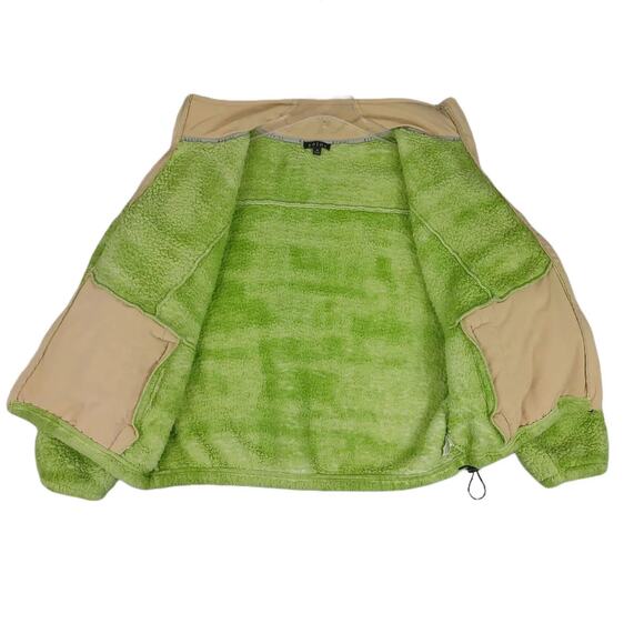 Zelos Women's M Green Sherpa Fleece Full Zip Teddy Jacket Coat Pockets Mock Neck - Picture 3 of 7